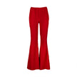 Wavy Pleated Flare Pants