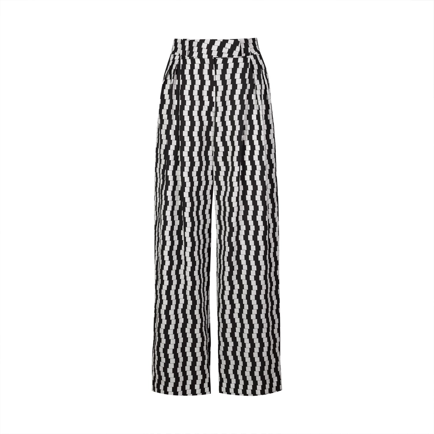 Printed Pleated Pants