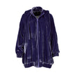 Velvet Silk Bomber with Hood