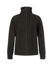 Pinstripe Turtleneck Sweater