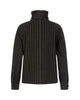 Pinstripe Turtleneck Sweater