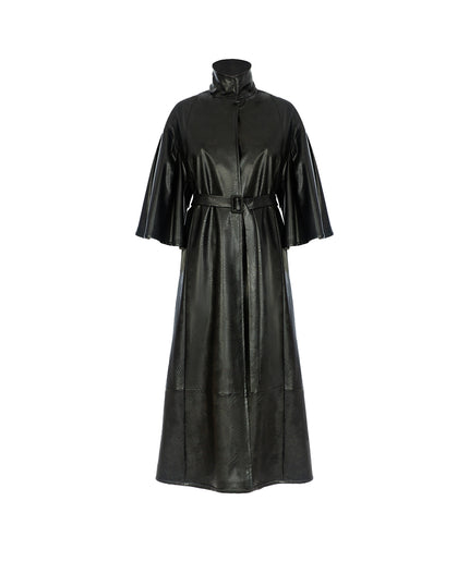 Ecopele Long Coat with Belt