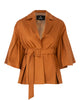 Pleated Coat with Belt