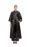 Ecopele Long Coat with Belt