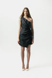 Asymmetrical Satin Dress