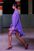 Silk Shirt Dress with Asymmetrical Ruffles