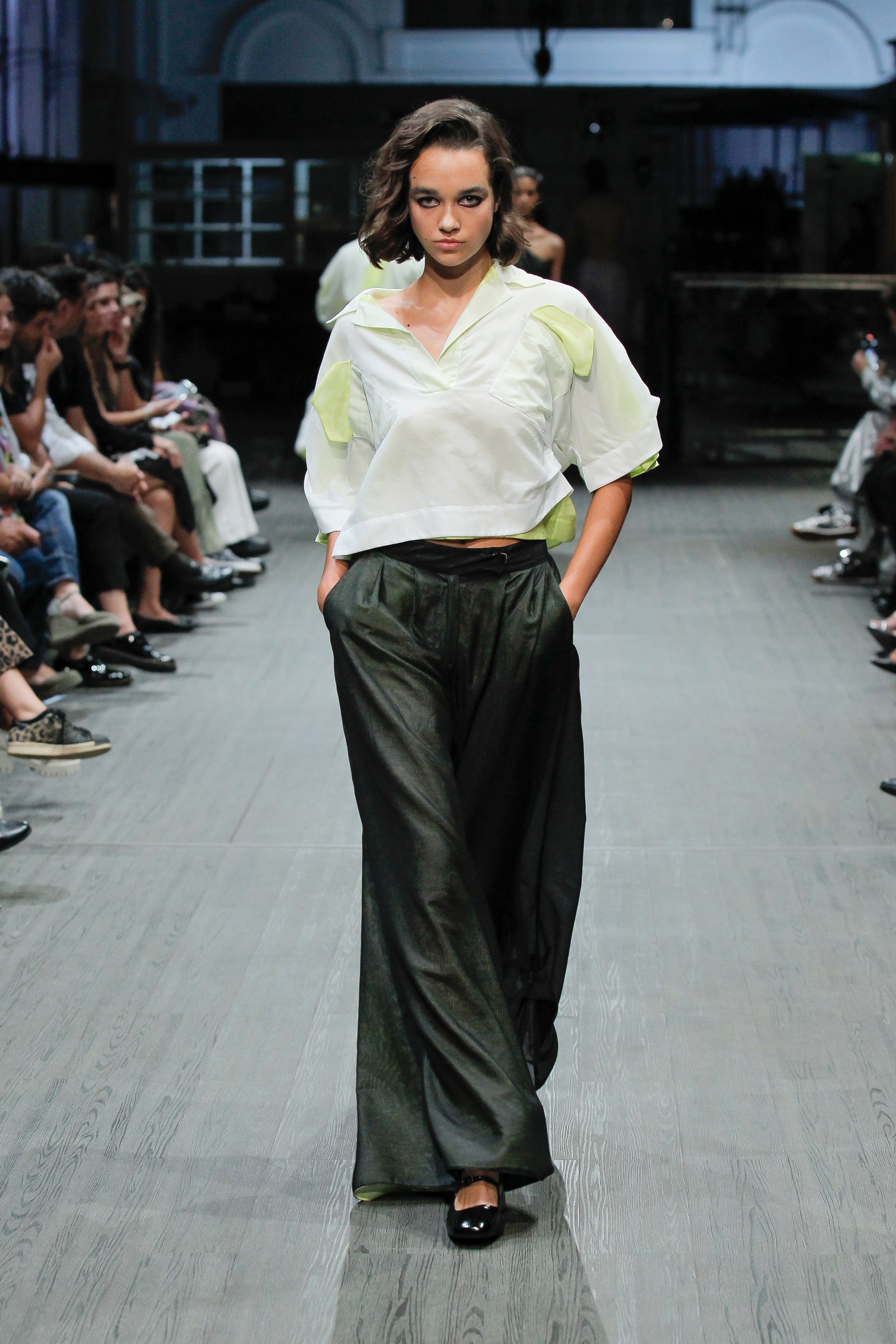 Silk Wide Double Pants