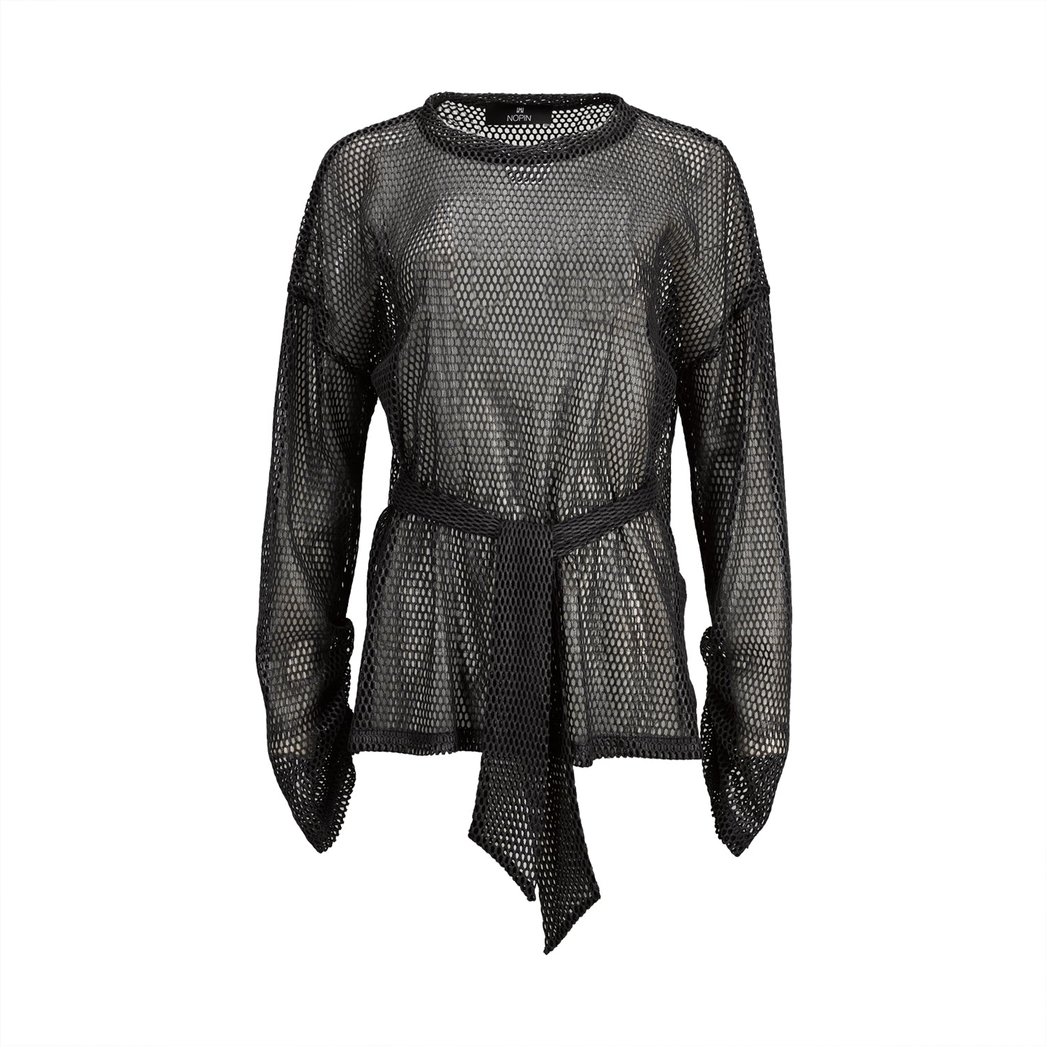 Mesh Sweater with Transparent Foil